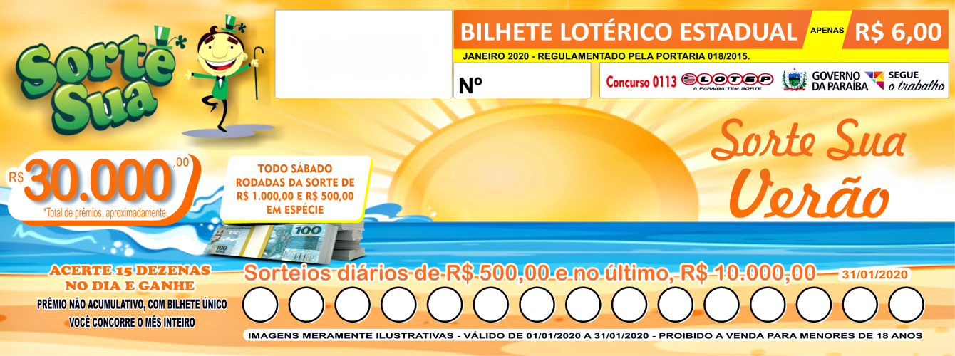 BILHETE SORTE SUA JANEIRO 2020