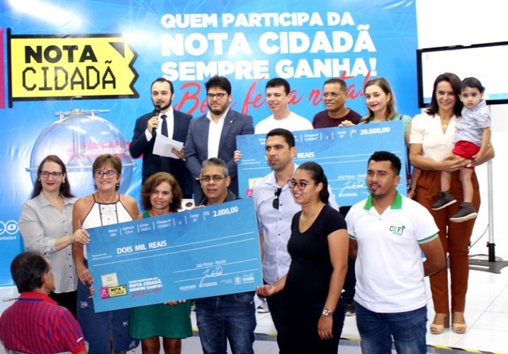 Os ganhadores do 1º Sorteio da campanha Nota Cidadã